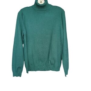 Merona Teal Green Cozy Casual Turtleneck Sweater Size XL